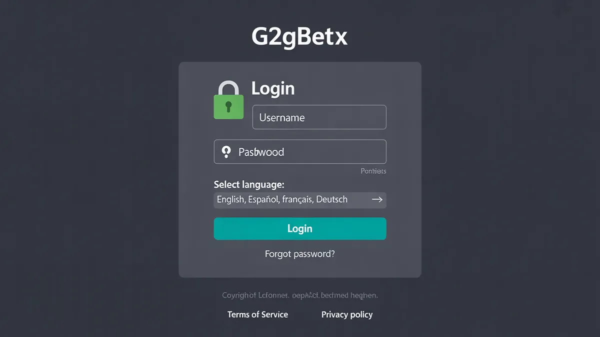 ระบบเข้าสู่ระบบ G2GBETX ที่ปลอดภัยและใช้งานง่าย